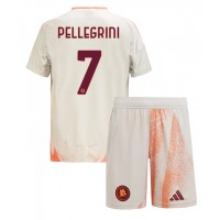 AS Roma Lorenzo Pellegrini #7 Fußballbekleidung Auswärtstrikot Kinder 2024-25 Kurzarm (+ kurze hosen)